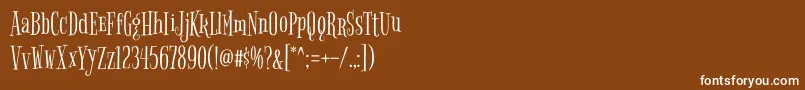BigelowrulesRegular Font – White Fonts on Brown Background