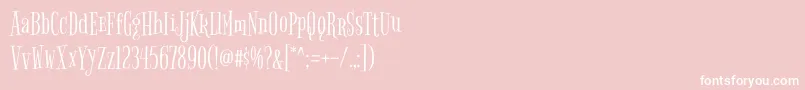 BigelowrulesRegular Font – White Fonts on Pink Background