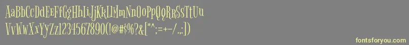 BigelowrulesRegular Font – Yellow Fonts on Gray Background