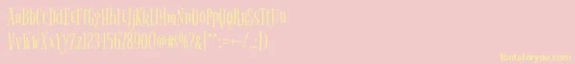 BigelowrulesRegular Font – Yellow Fonts on Pink Background