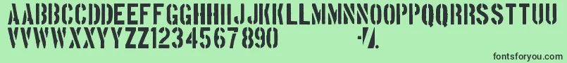 BostonTraffic Font – Black Fonts on Green Background