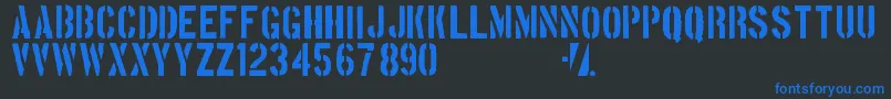 BostonTraffic Font – Blue Fonts on Black Background