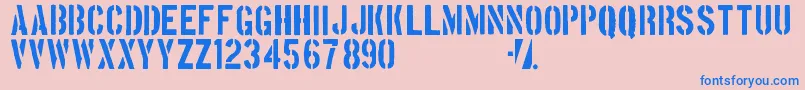 BostonTraffic Font – Blue Fonts on Pink Background