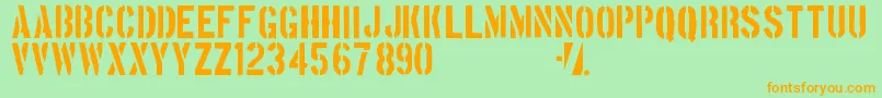 BostonTraffic Font – Orange Fonts on Green Background