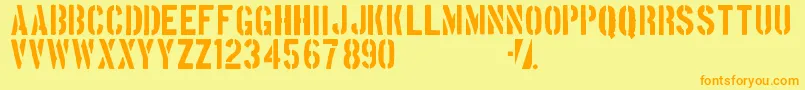 BostonTraffic Font – Orange Fonts on Yellow Background