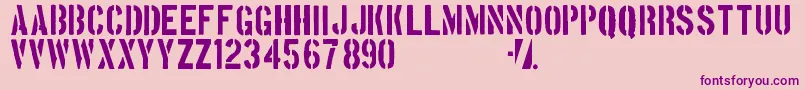 BostonTraffic Font – Purple Fonts on Pink Background