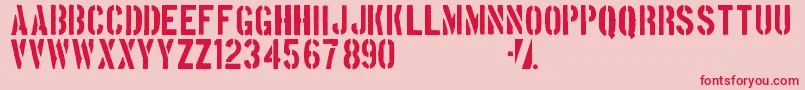 BostonTraffic Font – Red Fonts on Pink Background