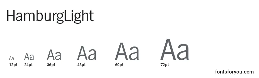 HamburgLight Font Sizes