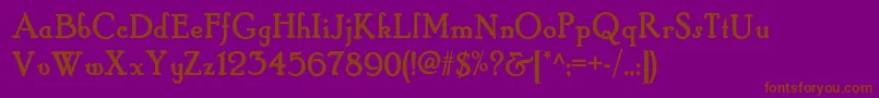 Hobbyhorsenf Font – Brown Fonts on Purple Background