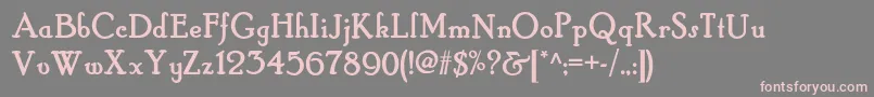 Hobbyhorsenf Font – Pink Fonts on Gray Background