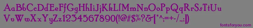 Hobbyhorsenf-Schriftart – Violette Schriften auf grauem Hintergrund