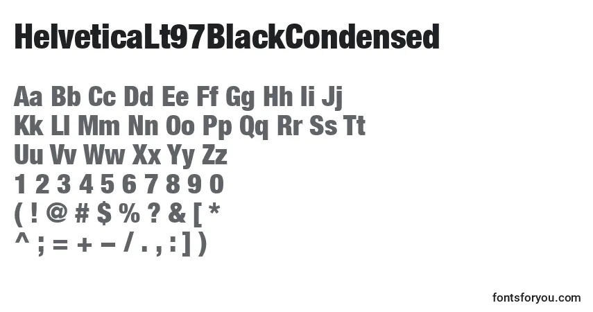 HelveticaLt97BlackCondensedフォント–アルファベット、数字、特殊文字