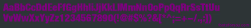 Шрифт HelveticaLt97BlackCondensed – фиолетовые шрифты на чёрном фоне
