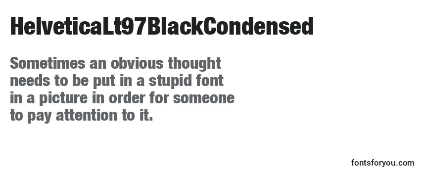 HelveticaLt97BlackCondensed Font