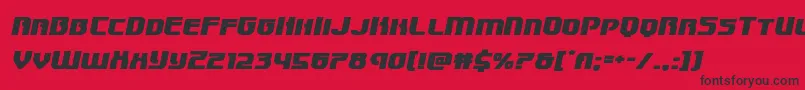 Speedwagonexpandital Font – Black Fonts on Red Background