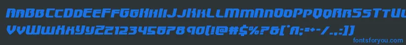 Speedwagonexpandital Font – Blue Fonts on Black Background