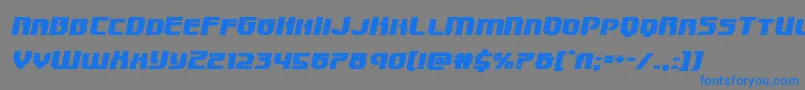 Speedwagonexpandital Font – Blue Fonts on Gray Background