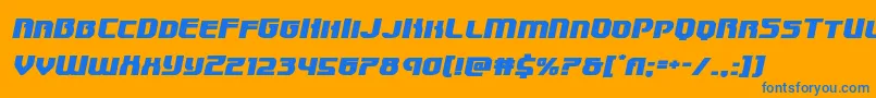 Speedwagonexpandital Font – Blue Fonts on Orange Background
