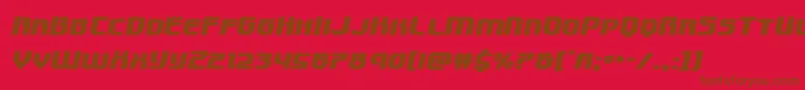 Speedwagonexpandital Font – Brown Fonts on Red Background