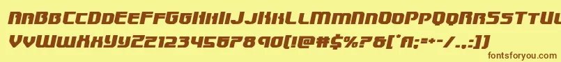 Speedwagonexpandital Font – Brown Fonts on Yellow Background