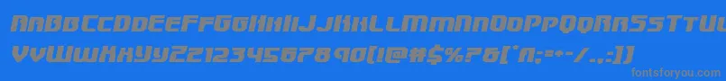 Speedwagonexpandital Font – Gray Fonts on Blue Background
