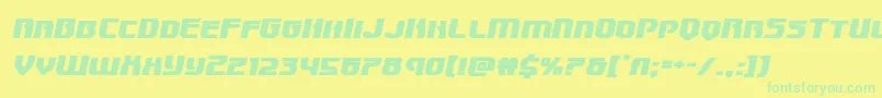 Speedwagonexpandital Font – Green Fonts on Yellow Background