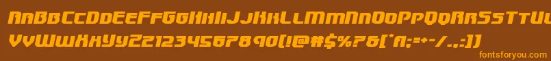 Speedwagonexpandital Font – Orange Fonts on Brown Background