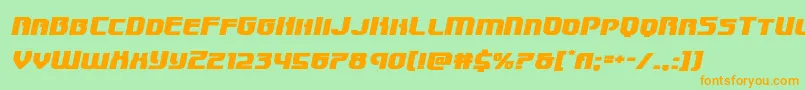Speedwagonexpandital Font – Orange Fonts on Green Background