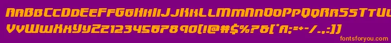 Speedwagonexpandital Font – Orange Fonts on Purple Background