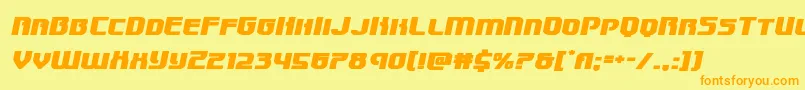 Speedwagonexpandital Font – Orange Fonts on Yellow Background