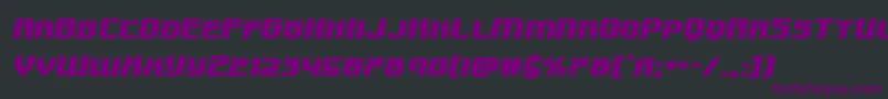 Speedwagonexpandital Font – Purple Fonts on Black Background