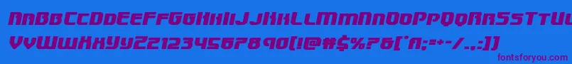 Speedwagonexpandital Font – Purple Fonts on Blue Background