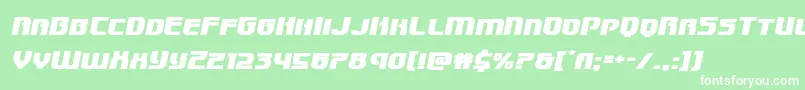フォントSpeedwagonexpandital – 緑の背景に白い文字