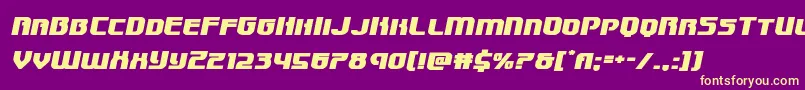 Speedwagonexpandital Font – Yellow Fonts on Purple Background