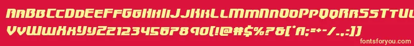 Speedwagonexpandital Font – Yellow Fonts on Red Background