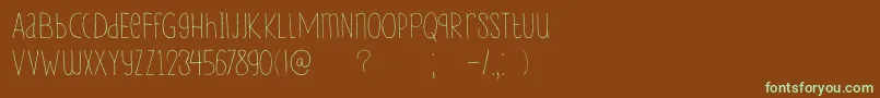 DkLampion-fontti – vihreät fontit ruskealla taustalla