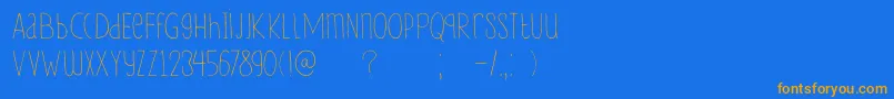 DkLampion Font – Orange Fonts on Blue Background