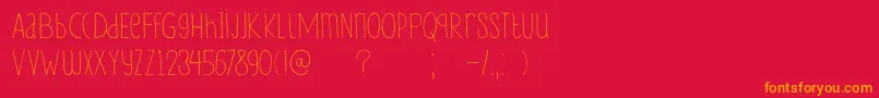 DkLampion Font – Orange Fonts on Red Background