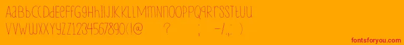 DkLampion Font – Red Fonts on Orange Background