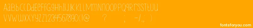 DkLampion-Schriftart – Weiße Schriften auf orangefarbenem Hintergrund