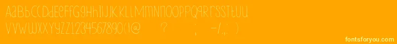 DkLampion Font – Yellow Fonts on Orange Background