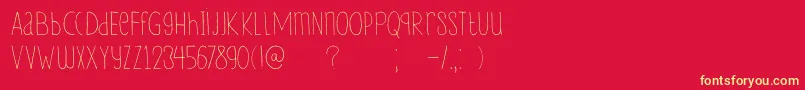 DkLampion Font – Yellow Fonts on Red Background