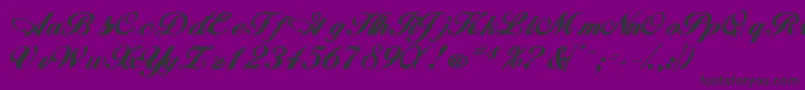 WhimsiScriptSskBold Font – Black Fonts on Purple Background
