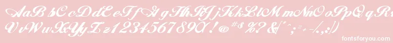 Police WhimsiScriptSskBold – polices blanches sur fond rose