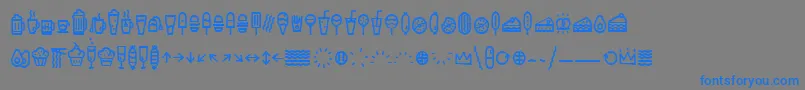 EscalopeSoftIcons Font – Blue Fonts on Gray Background
