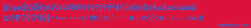 EscalopeSoftIcons Font – Blue Fonts on Red Background