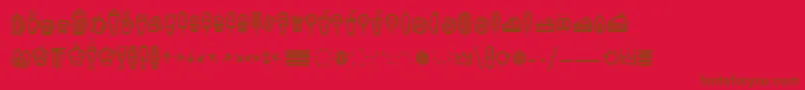 EscalopeSoftIcons Font – Brown Fonts on Red Background