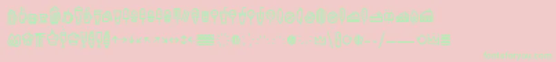 EscalopeSoftIcons Font – Green Fonts on Pink Background