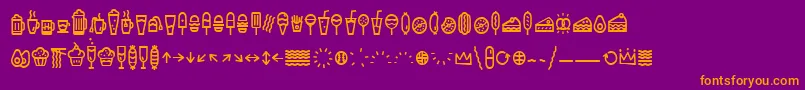 EscalopeSoftIcons Font – Orange Fonts on Purple Background