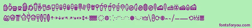 EscalopeSoftIcons Font – Purple Fonts on Green Background